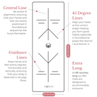 BIG Pure Align Yoga Mats Alignment Lines in blue colour