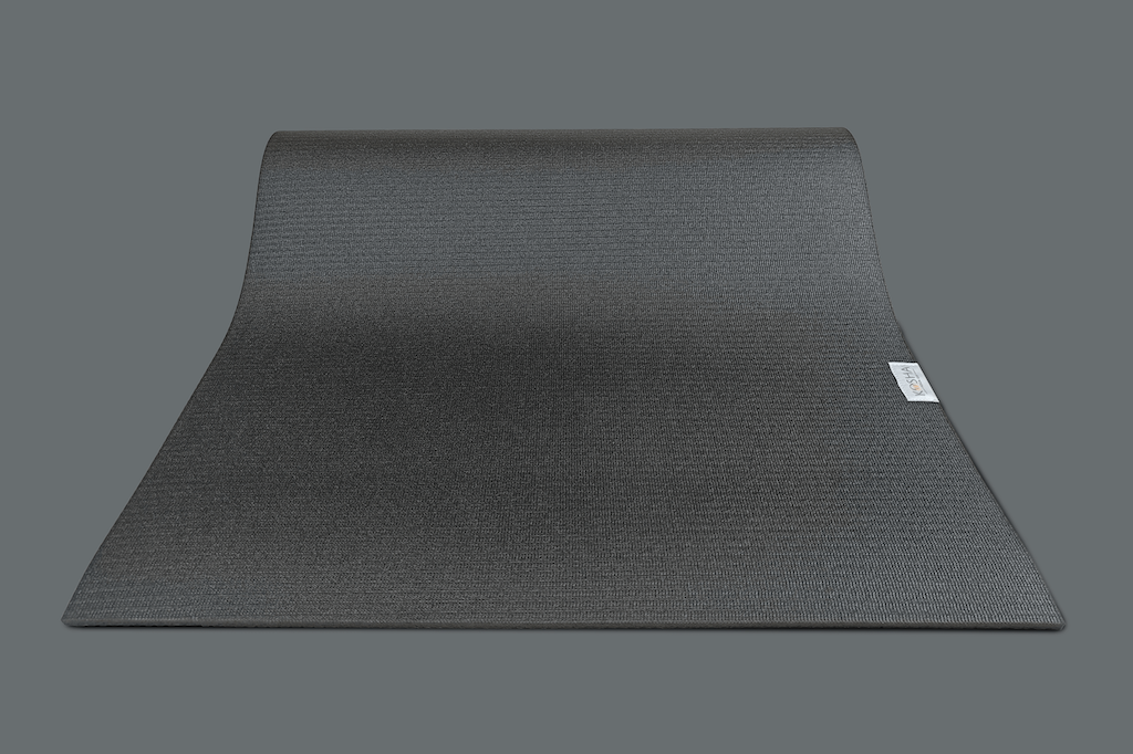 washable workout pilates and exercise mat by kosha yoga co in black colour
