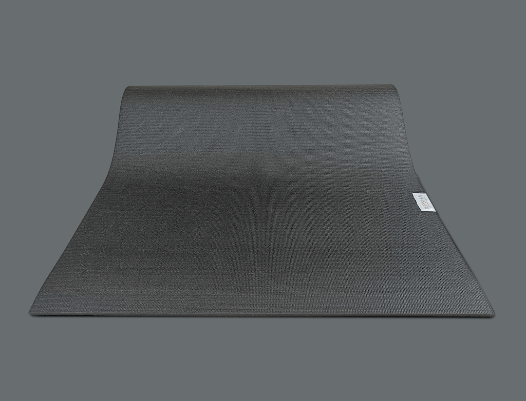 washable workout pilates and exercise mat by kosha yoga co in black colour