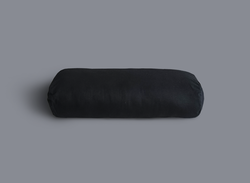 Black yoga bolster with removable cotton colour for ashtanga yoga all natural comfortable meditation seat cushion soft bolster