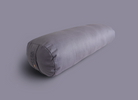 Yoga bolster with carry strap for restorative yoga in purple colour