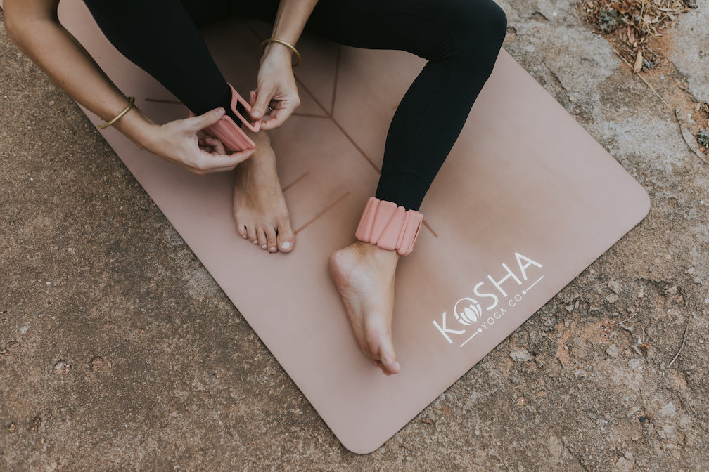 waterproof free size ankle and wrist weights buy kosha yoga in pink colour