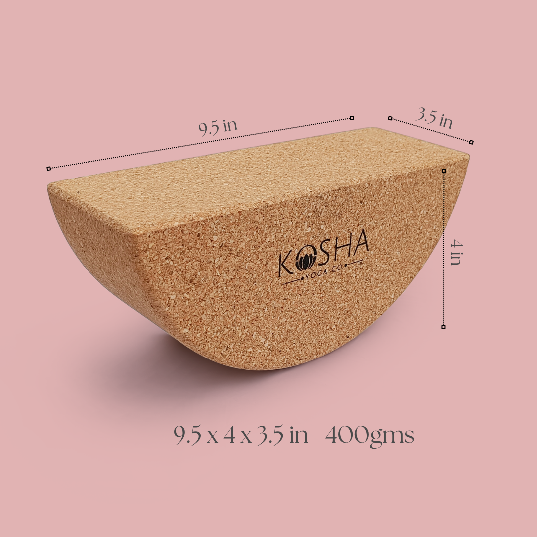 balance cork brick for yoga by kosha yoga co