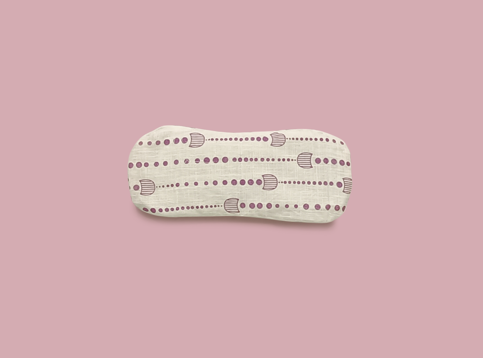 White Organic Cotton relaxation eye pillow with lavender and flaxseed by kosha yoga co