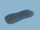 Blue printed Organic Cotton relaxation eye pillow with lavender and flaxseed by kosha yoga co