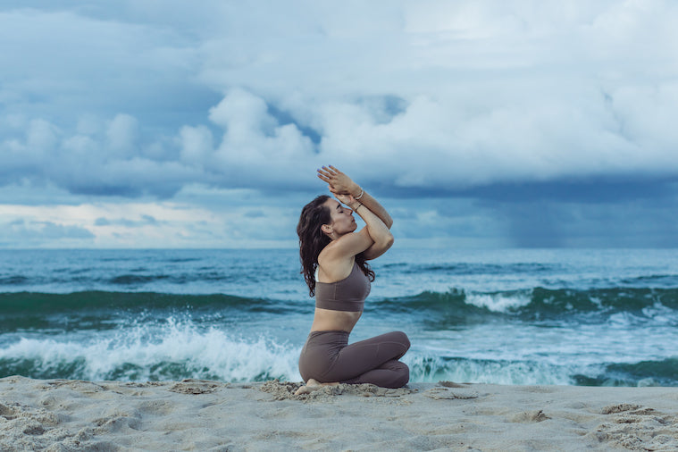 Kosha Yoga Co sustainable activewear yoga pants sports bra shorts made from recycled ocean waste