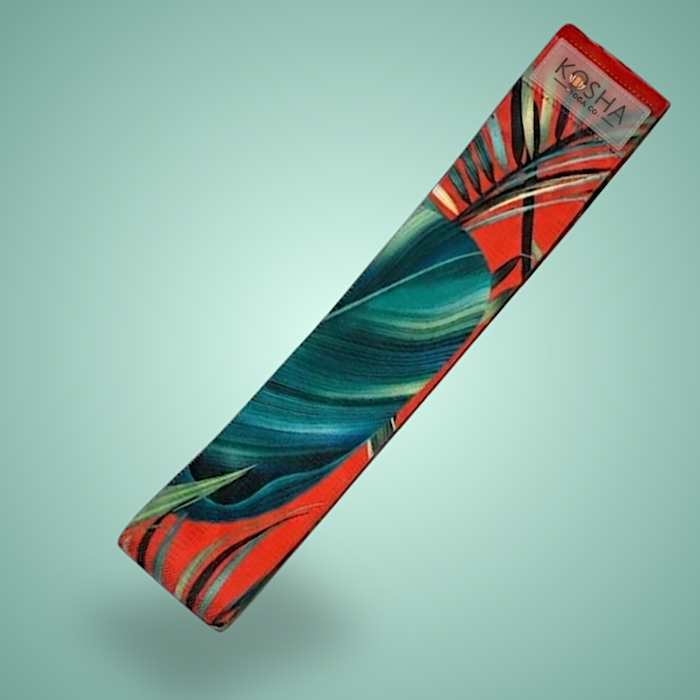 Kosha Loops heavy fabric resistance band in signature print, front view