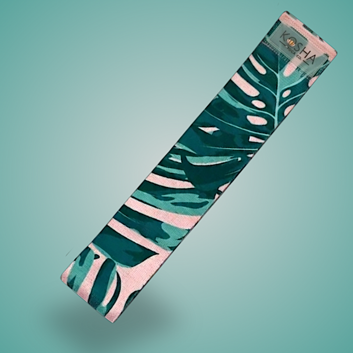 Kosha Loops medium fabric resistance band in signature print, front view