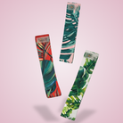 Kosha Loops fabric resistance bands set of 3 in light, medium and heavy tension, printed non-slip loop bands