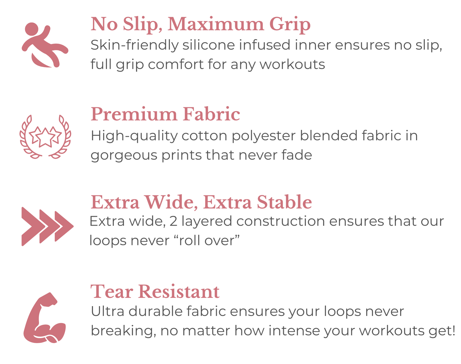  non slip fabric resistance bands by kosha yoga co
