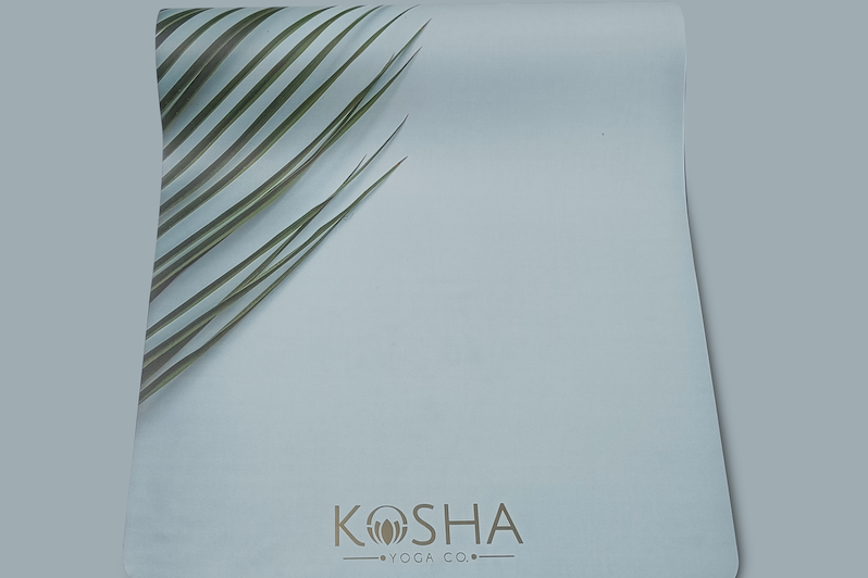 Palm tree print yoga mat Which Is Sweat Absorbent Non Slip Yoga Mat By Kosha Yoga Co