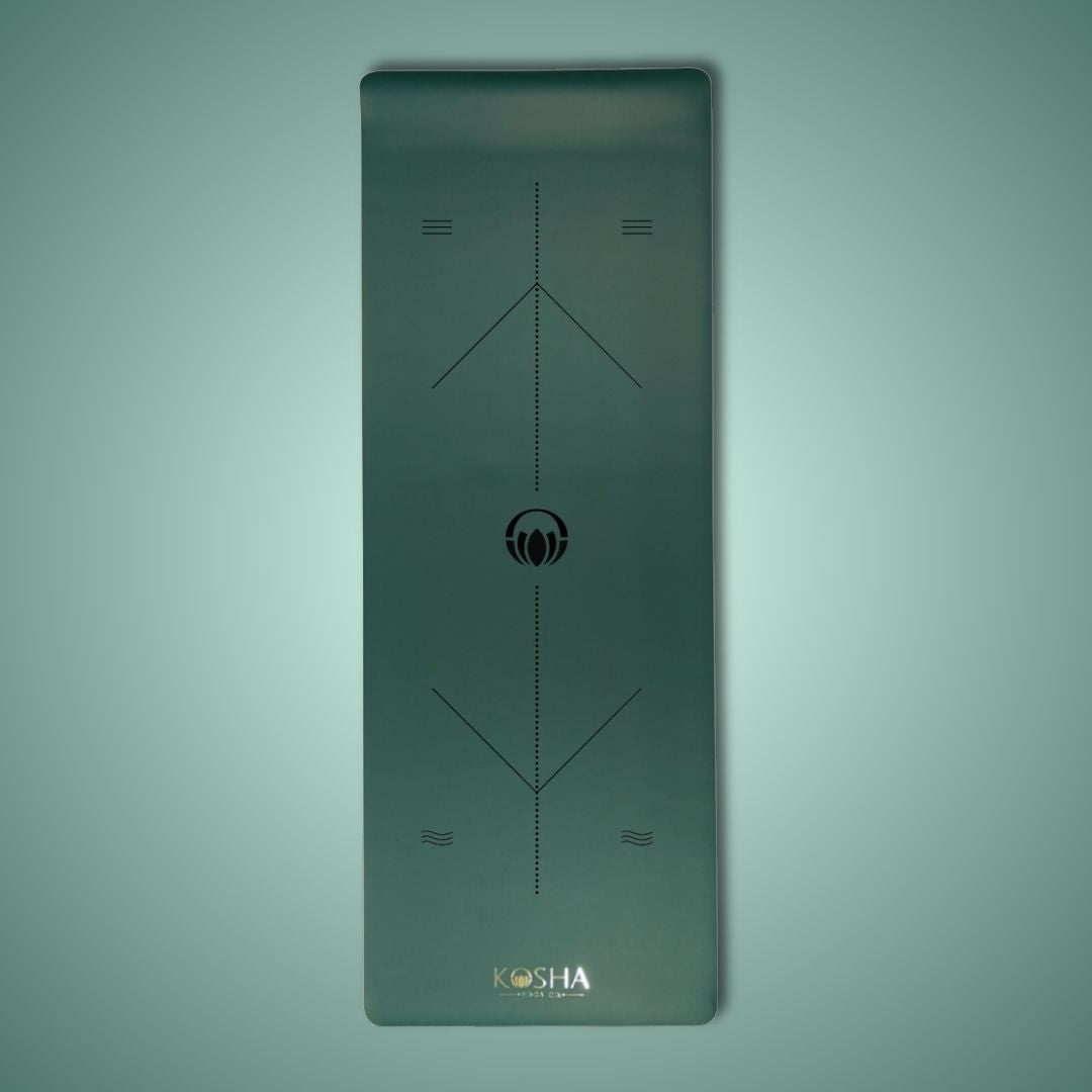 Thick yoga mat recommended by yoga teachers for women by kosha yoga co