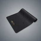 Sweat Absorbent Non Slip Rubber Yoga Mat With Alignment Lines In Black Colour By Kosha Yoga Co