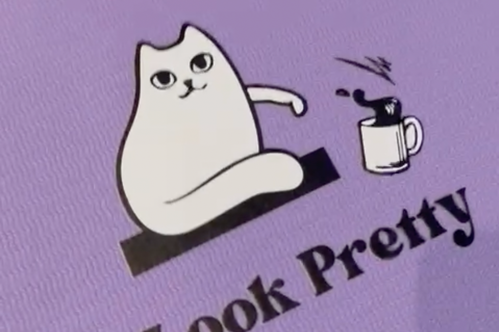 yoga mat with cat print