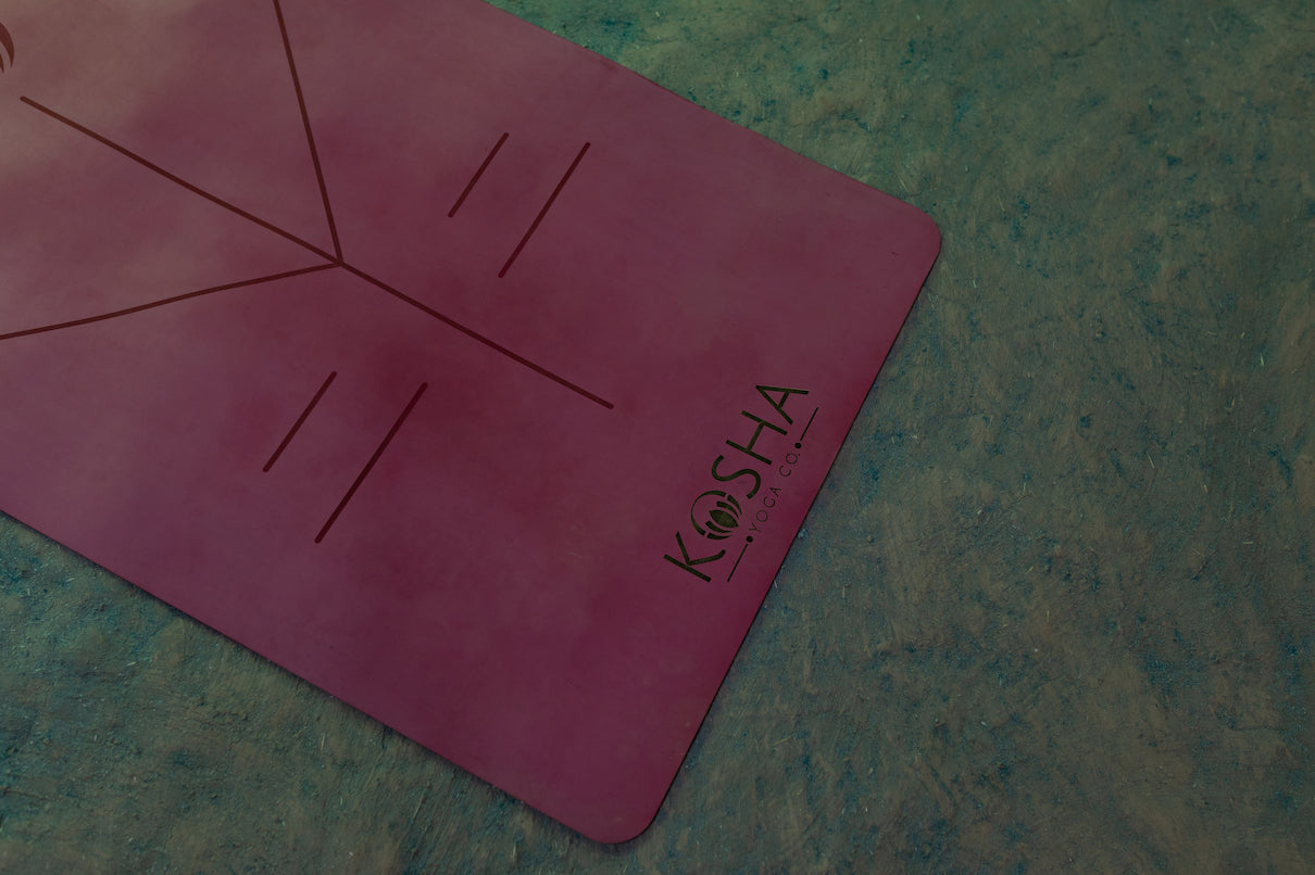 pink colour yoga mat by kosha yoga