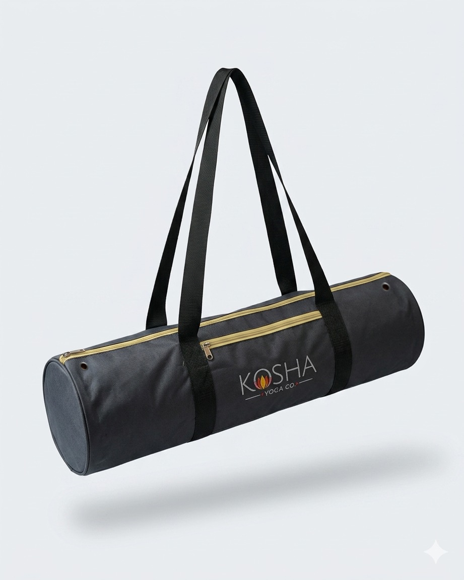Yoga mat bag with pockets for all yoga mats by kosha yoga co