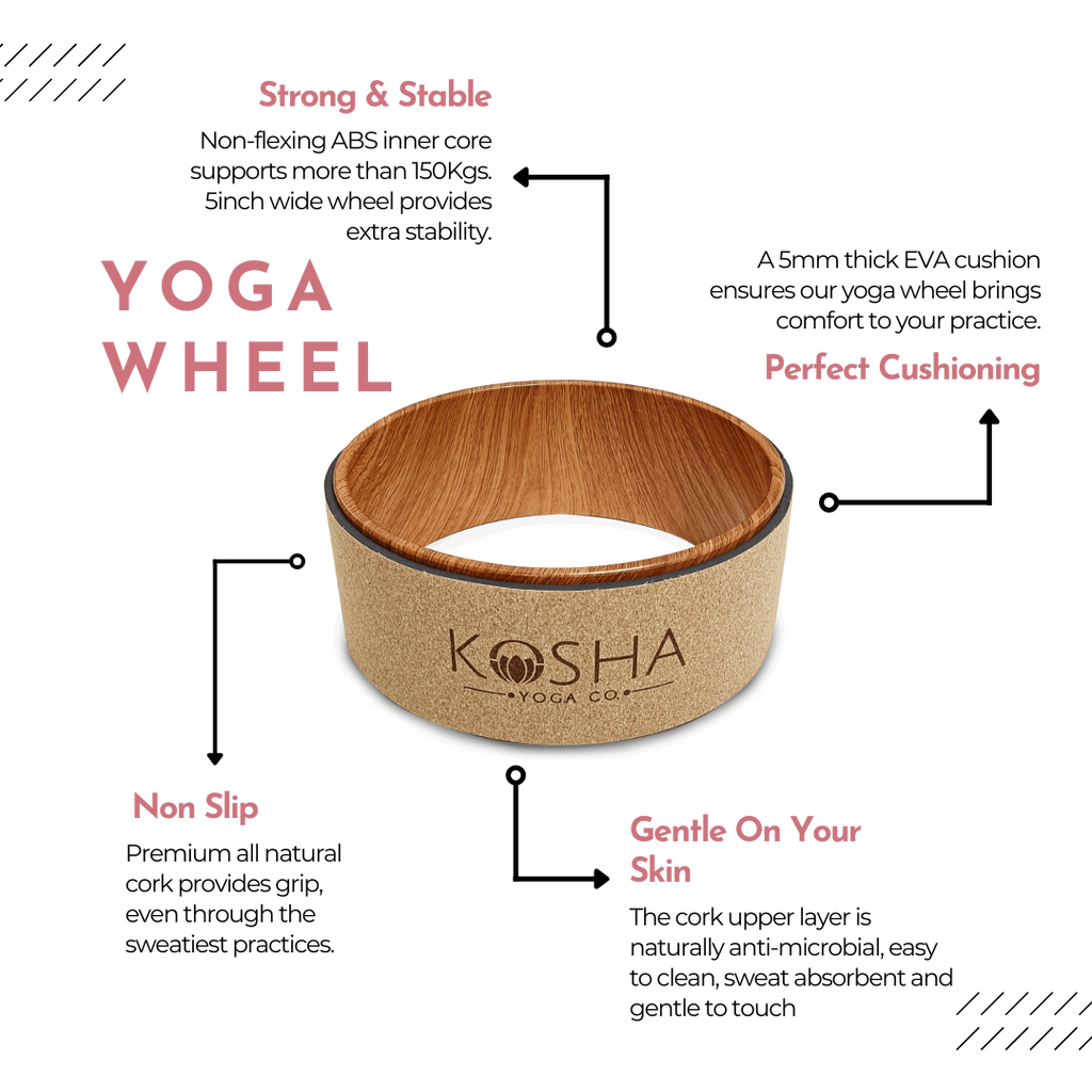 Kosha yoga co cork yoga wheel