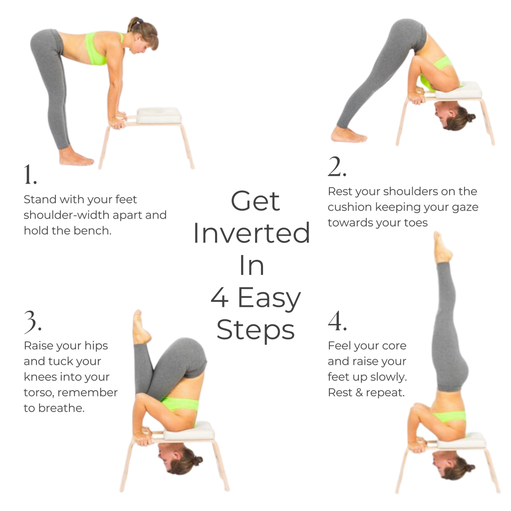 How To Use Wooden Yoga Inversion Chair Or Bench By Kosha Yoga Co.