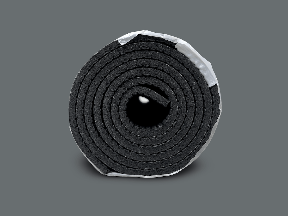 black colour 7mm thick yoga and exercise mat by kosha yoga co with lifetime warranty