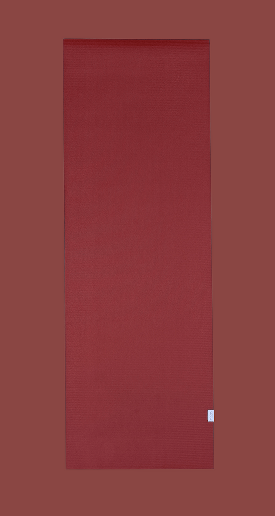 extra long thick and durable exercise mat by kosha yoga co in red colour