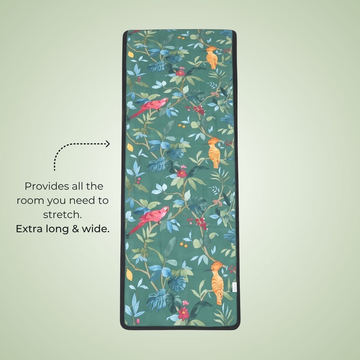 extra long yoga towel with non slip silicone nubs