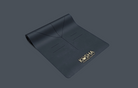 Sweat Absorbent Non Slip Rubber Yoga Mat With Alignment Lines In Black Colour By Kosha Yoga Co