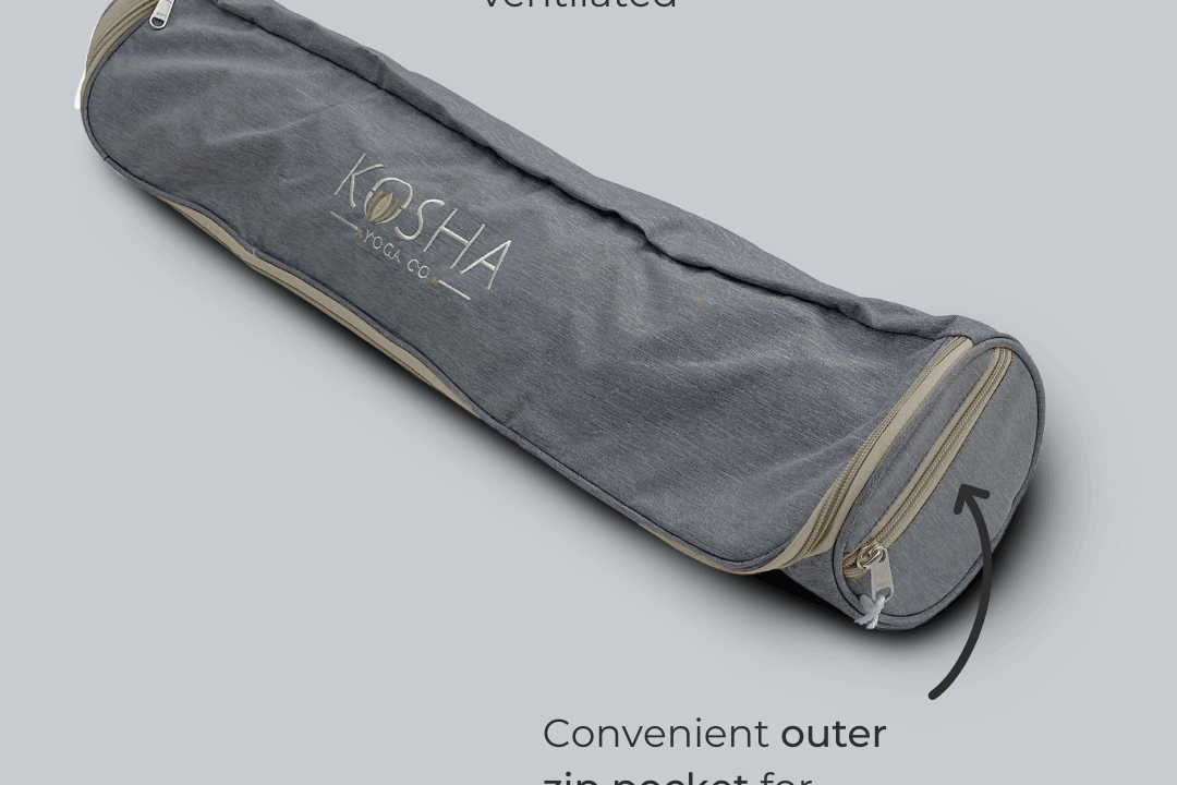 Yoga mat bag with pockets for all yoga mats by kosha yoga co