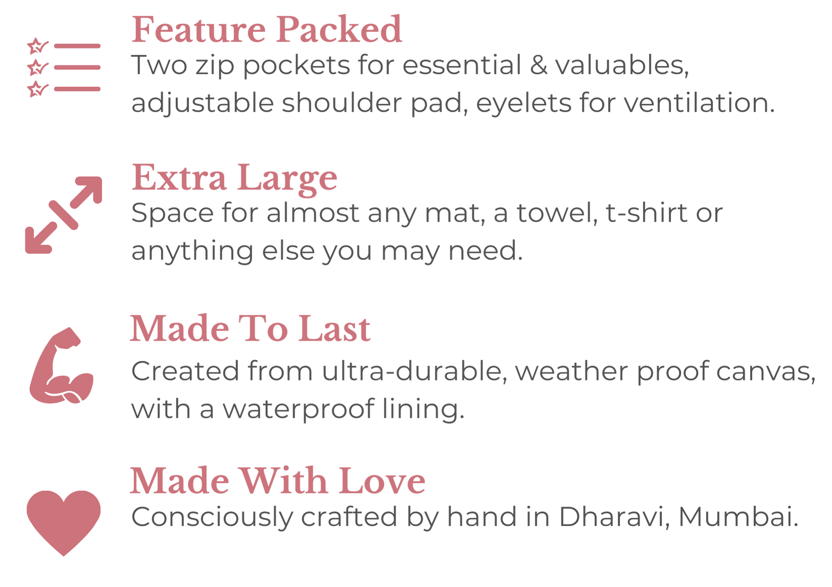 Waterproof yoga mat bag with two pockets that fits all yoga mats