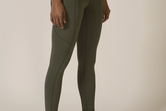 Sustainable activewear made out of recycled materials by Kosha Yoga Co. Squat proof, stretchable leggings for yoga, gym, workouts, running.