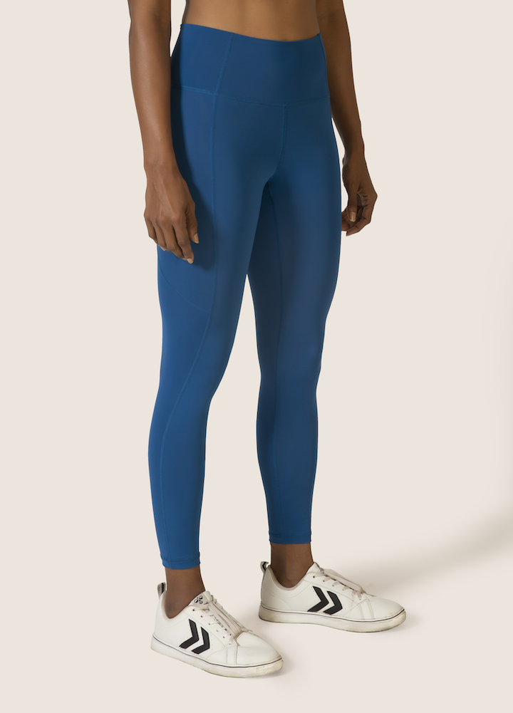 Sustainable activewear made out of recycled materials by Kosha Yoga Co. Squat proof, stretchable leggings for yoga, gym, workouts, running.
