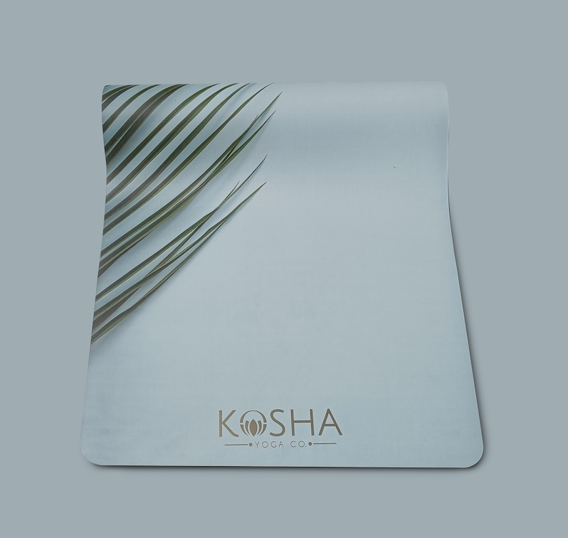 Palm tree print yoga mat Which Is Sweat Absorbent Non Slip Yoga Mat By Kosha Yoga Co