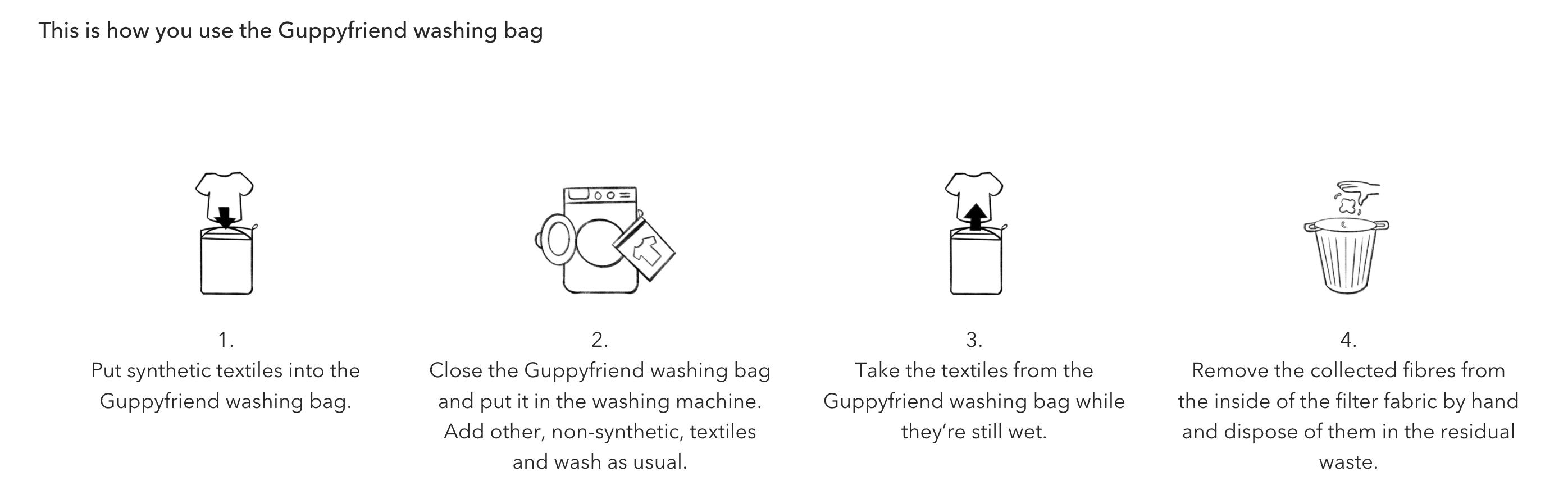 http www.patagonia.com product guppyfriend-washing-bag o2191.html Guppyfriend Wash Bag Gung Ho London The Guppyfriend Washing Bag collects these synthetic microfibers with every wash so you can discard them into the trash Microfibers are polluting our food