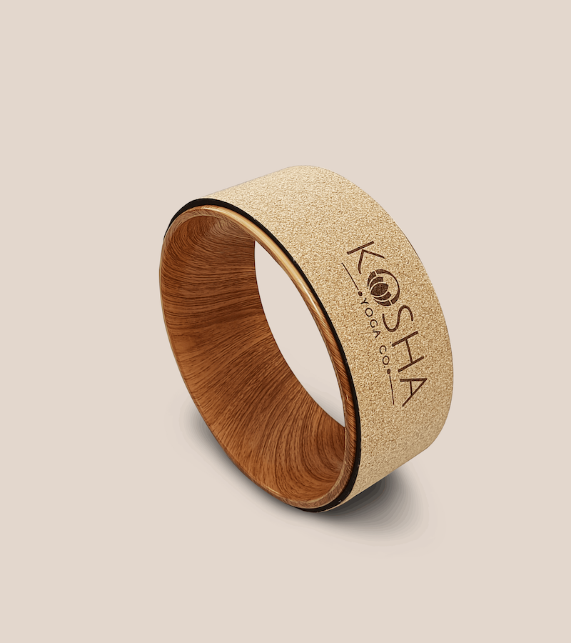 Kosha Yoga Wheel Non Slip Extra Cushioning Natural Cork